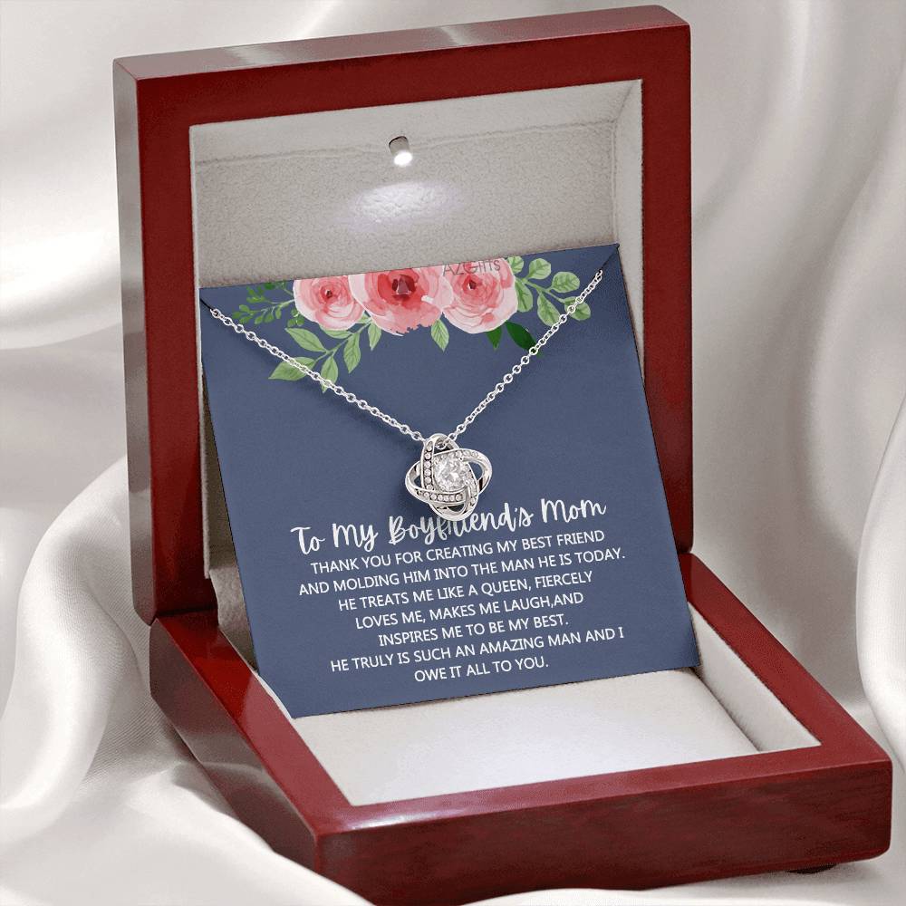 To My Boyfriend's Mom Necklace From Girlfriend Mom, Mothers Day Necklace For Boyfriends Mom From Girlfriend, Personalized Gifts For Mother-In-Law, Boyfriends Mom Gift Necklace, Necklace for Women