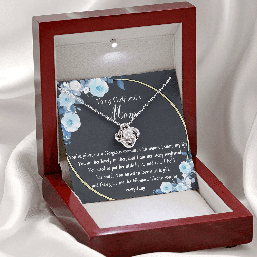 To My Girlfriends Mom Necklace From Daughter, Son On Mother's Day Gift For Her