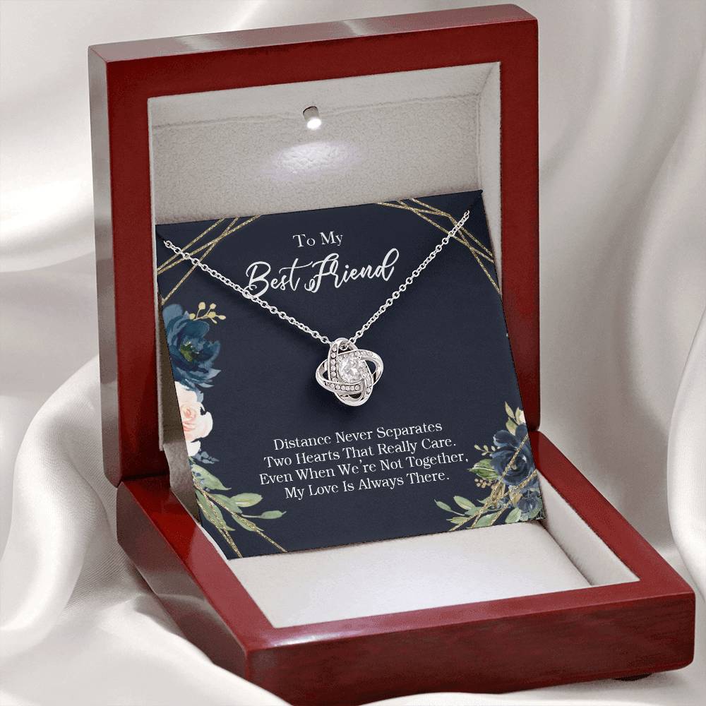 To My Best Friend Necklace From Friend, Love Knot Pendant for Friendship Gifts Best Friends, To Best Friend Love Knot Necklace Gift for Bestie Jewelry Gifts for BFF Gift Jewelry for Girls Her
