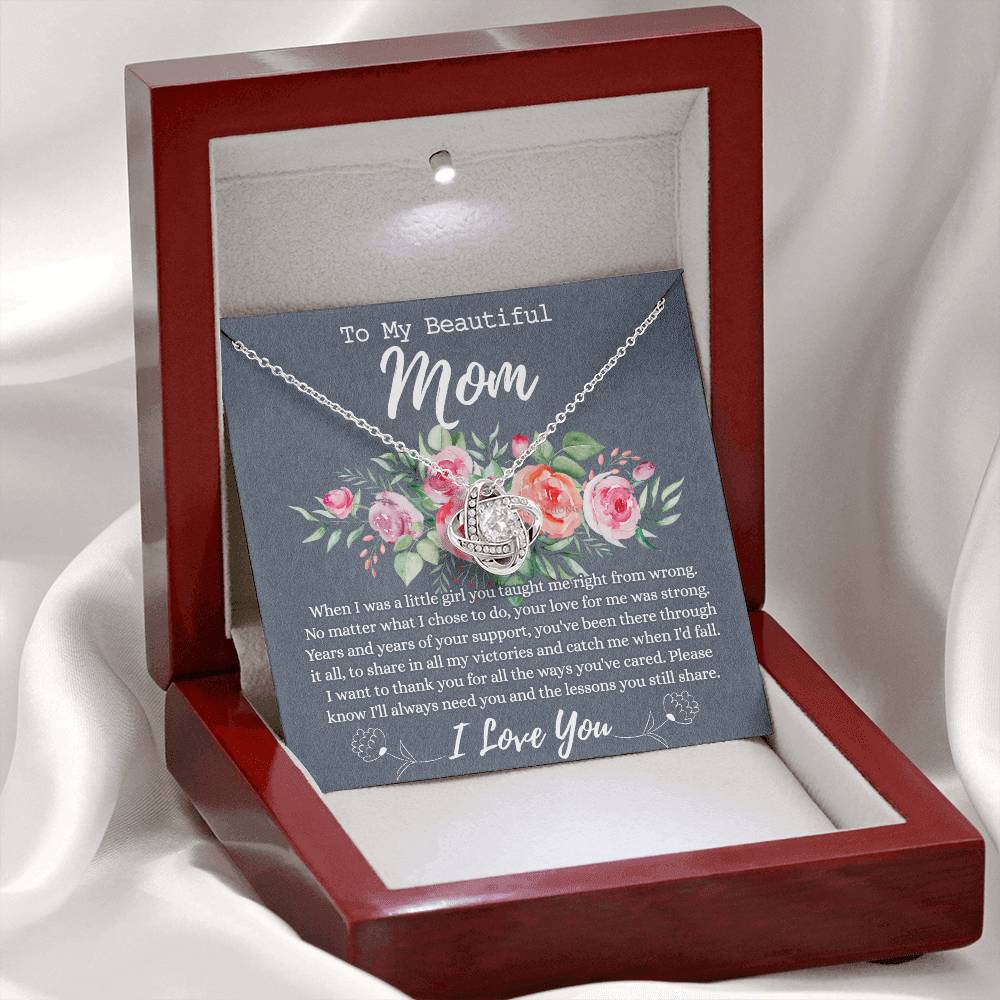 Mother's Day Necklace Gift For Her, To My Mom Necklace From Daughter, Beautiful Mom Love Knot Necklace Gift For Mom mazing Mom, Bonus Mom On Mothers Day, Anniversary, Birthday, Jewelry For Mom