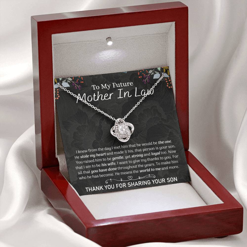 To My Future Mother In Law Necklace, To My Mother In Law Love Knot Necklace From Son, Future Mother In Law Gift Necklace, Future Mother In Law Pendant Gift, Jewelry Gift For Women, Mother In Law