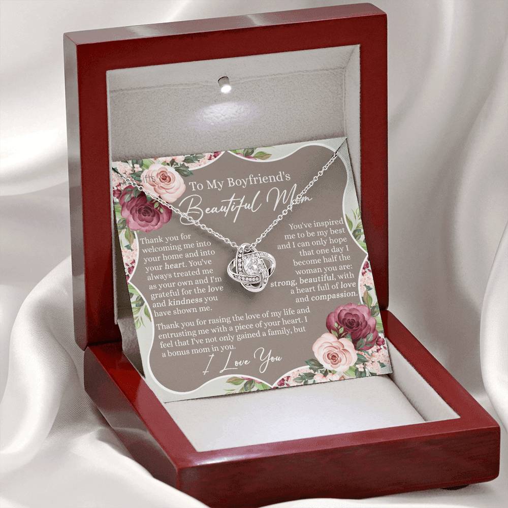To My Boyfriend's Mom Necklace From Girlfriend, Gift Necklace To My Boyfriend's Beautiful Mom Necklace For Her, Jewelry For Women, Gift Necklace For Boyfriend's Mom On Mother's Day, Anniversary