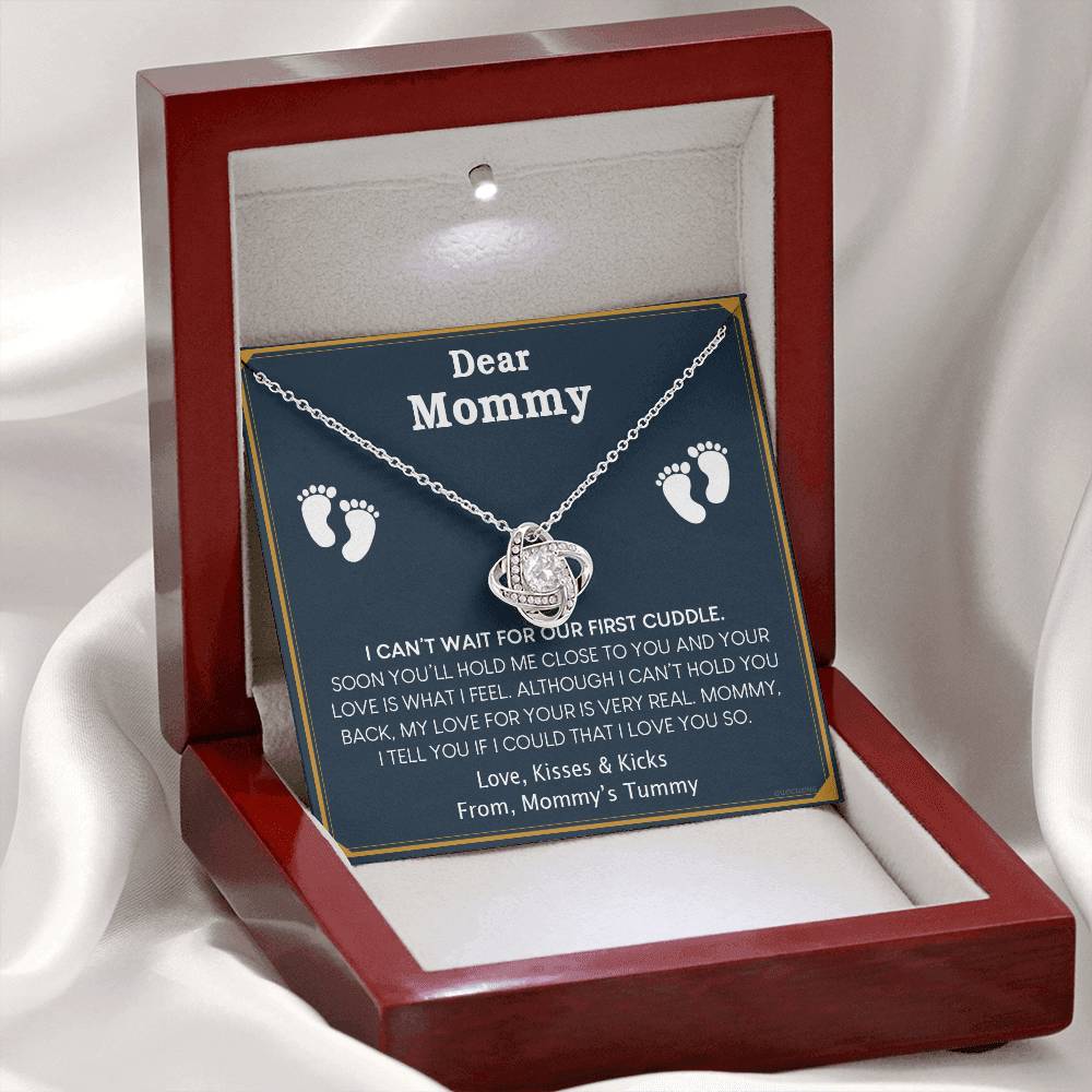 Pregnant Wife Gift,Interlocking Hearts Necklace, Mother's Day Gift,New Mom Gift