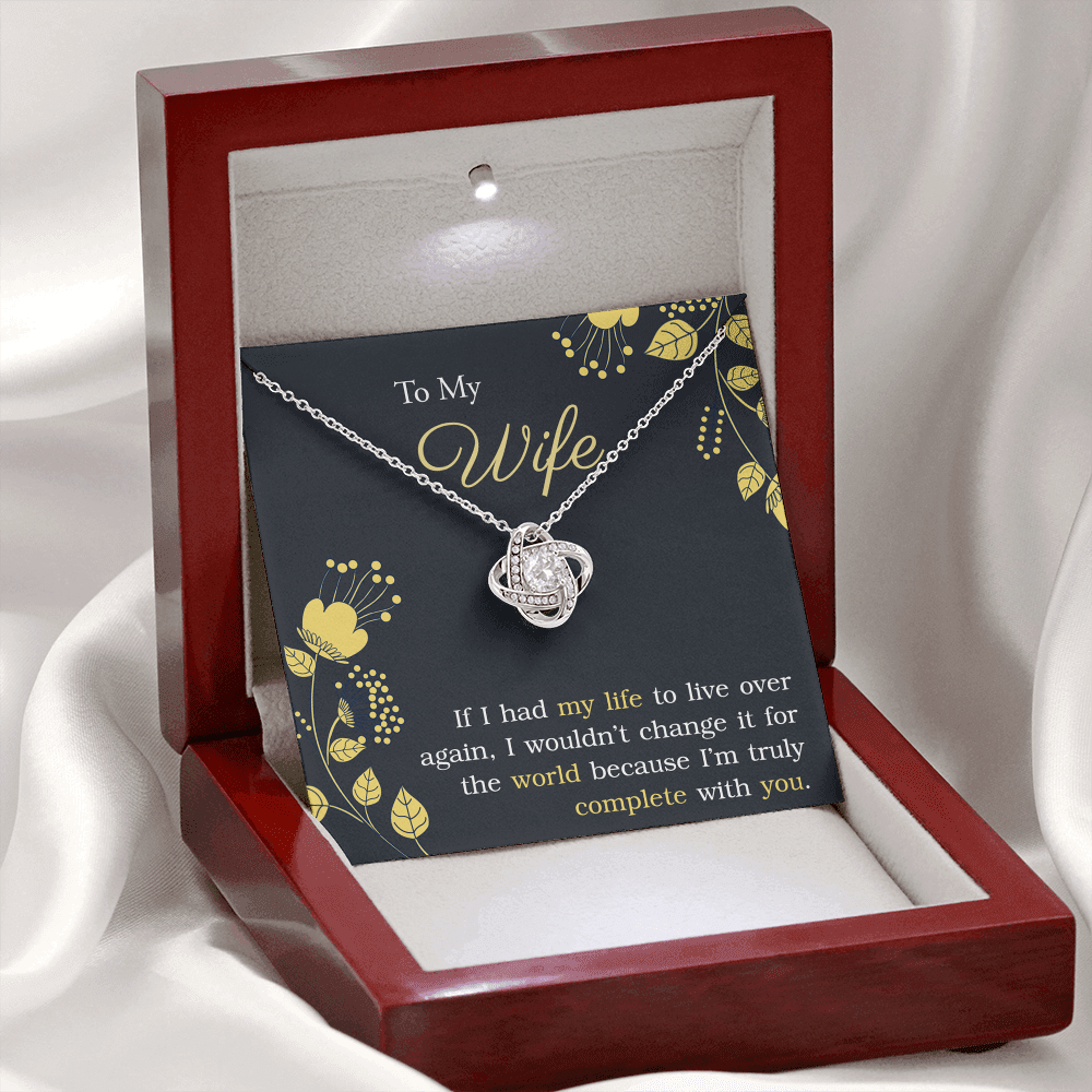 To My Wife Love Knot Necklace From Husband Valentines Day Necklace Gift For Wife Soulmate Gift Necklace Personalized Gift Jewelry For Wife Romantic Gift Necklace Happy Anniversary Necklace For Wife