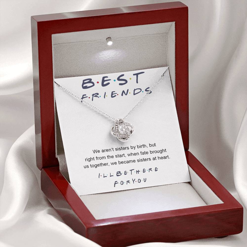 To My Best Friend Love Knot Necklace From Friend, Jewelry Gift For Friend, I'll Be There For You Gift Necklace For Friend, BFF Gift Best Friend Gift Necklace On Birthday, Anniversary, Christmas