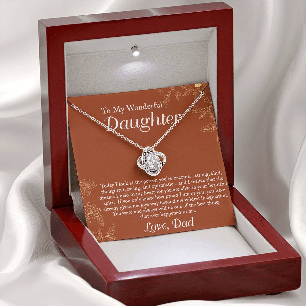 Daughter Gifts Necklace From Dad, To My Wonderful Daughter Necklace From Dad And Daughter Necklace Birthday Gift for Daughter From Dad Christmas Gift For Daughter Necklace, Father Daughter Necklace