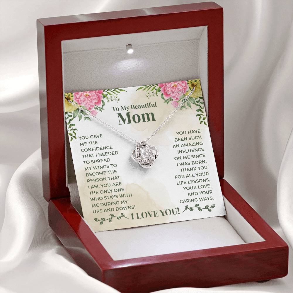 To My Mom Necklace From Daughter, Beautiful Mom Necklace Gift For Her, Jewelry For Mom, Sentimental Mother's Day Gift for Mom, Unique Moms Birthday Gift Ideas On Mothers Day Anniversary Birthday