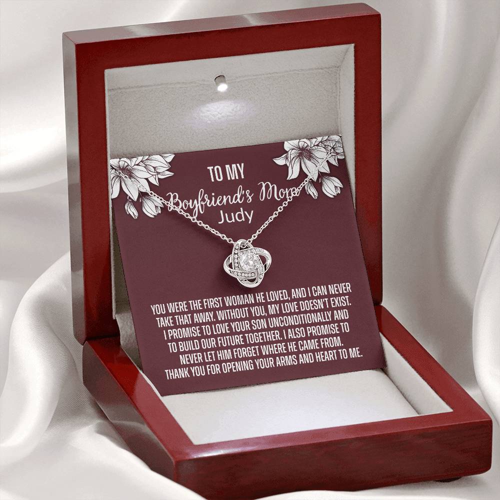 To My Boyfriend's Mom Necklace From Girlfriend, Personalized Gifts For Mother-In-Law, Gift Necklace For Boyfriend's Mom, Presents For Mom Necklace For Women, Mothers Day Necklace For Boyfriends Mom