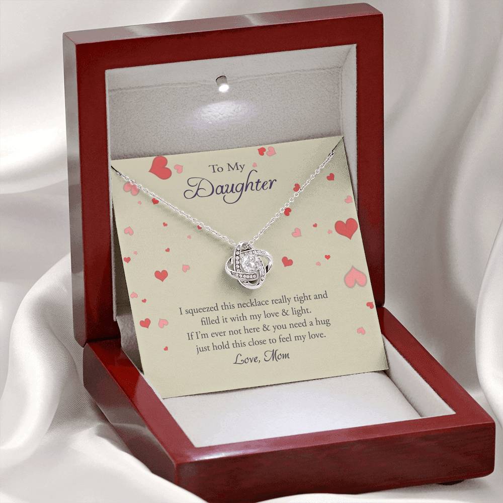To My Daughter Gift Necklace From Mom, Jewelry Gift for Girls Daughter from Mom, Sentimental Gift for Her, Message Card and Gift Box styles On Birthday, Christmas, Anniversary Graduation Gift