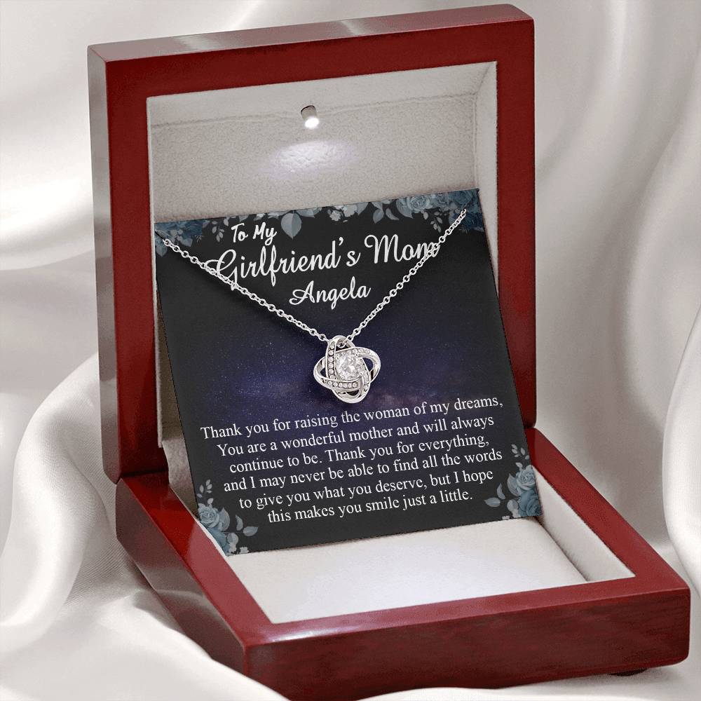 To My Girlfriends Mom Gift Mother's Day Gift for Girlfriend's Mom Necklace Gift Angela