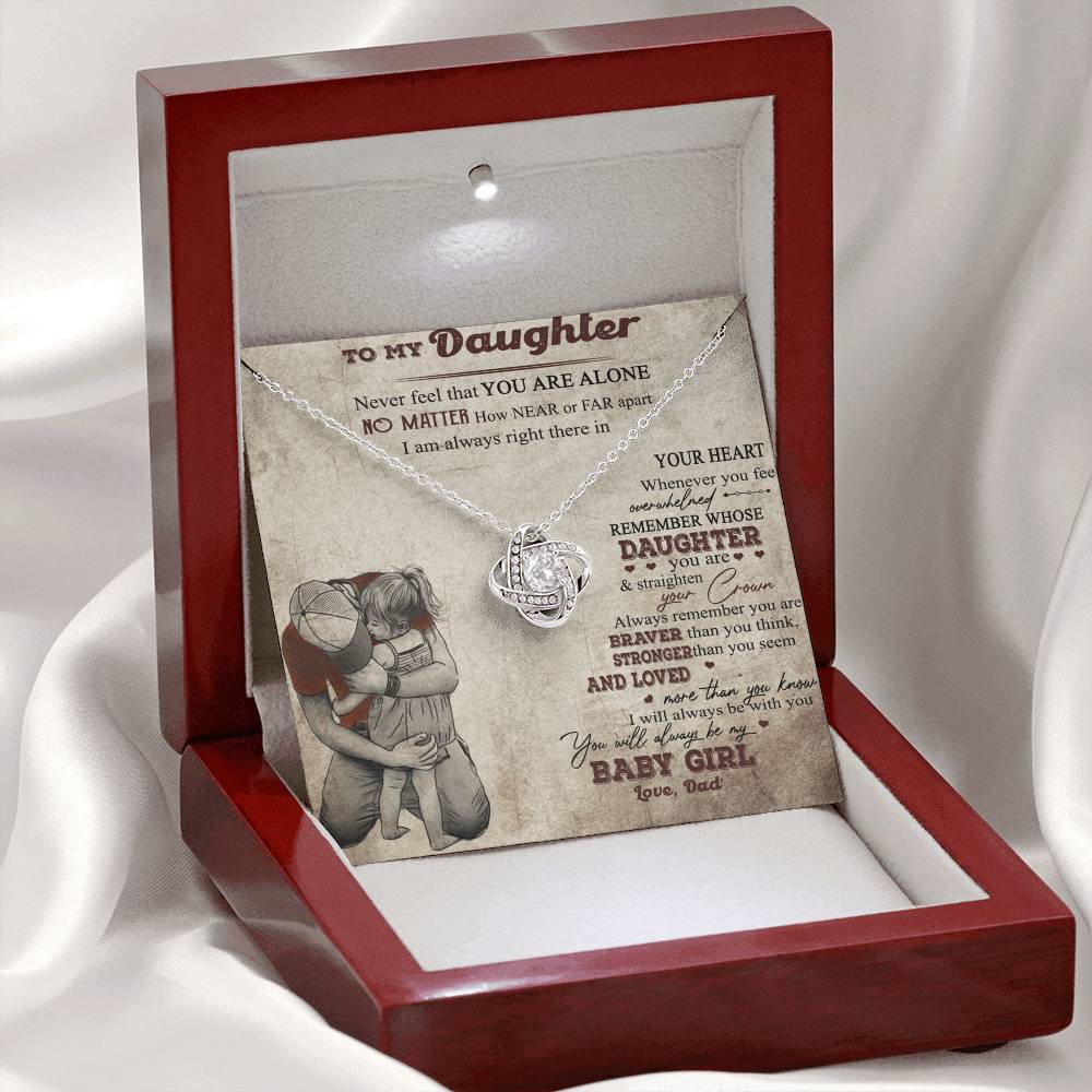 Daughter Gift Necklace From Dad - Father And To My Daughter Necklace From Daddy - Birthday, Graduation Gift For Daughter, Congratulation Gift For Her, Daughter, Jewelry Gift For Girls Little Girls