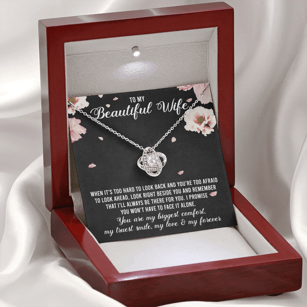 Gift Necklace For Wife Romantic Pendant, Wife Gift Necklace Ideas, To My Smoking Hot Wife Necklace From Men, Message Card and Gift Box For Wife, To My Beautiful Wife Necklace From Husband To Wife