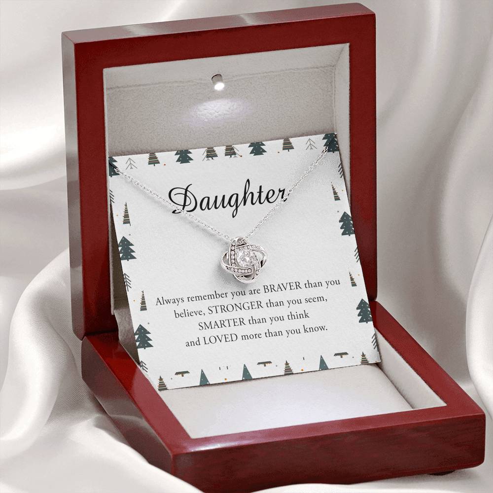 To My Daughter Merry Christmas Necklace Gift for Daughter Christmas Jewelry for Daughter Christmas Pendant Card Gift for Daughter Xmas Gift Necklace Jewelry Gift For Girls, Little Girl