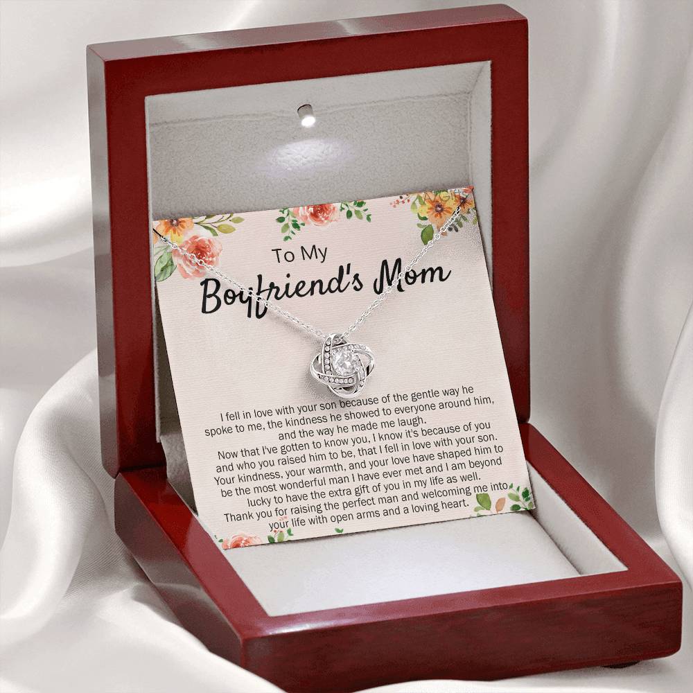 To My Boyfriend's Mom Necklace From Girlfriend Mom, Mothers Day Necklace For Boyfriends Mom From Girlfriend, Presents for Mom Necklace for Women, Necklace For Christmas, Birthday Gift Anniversary