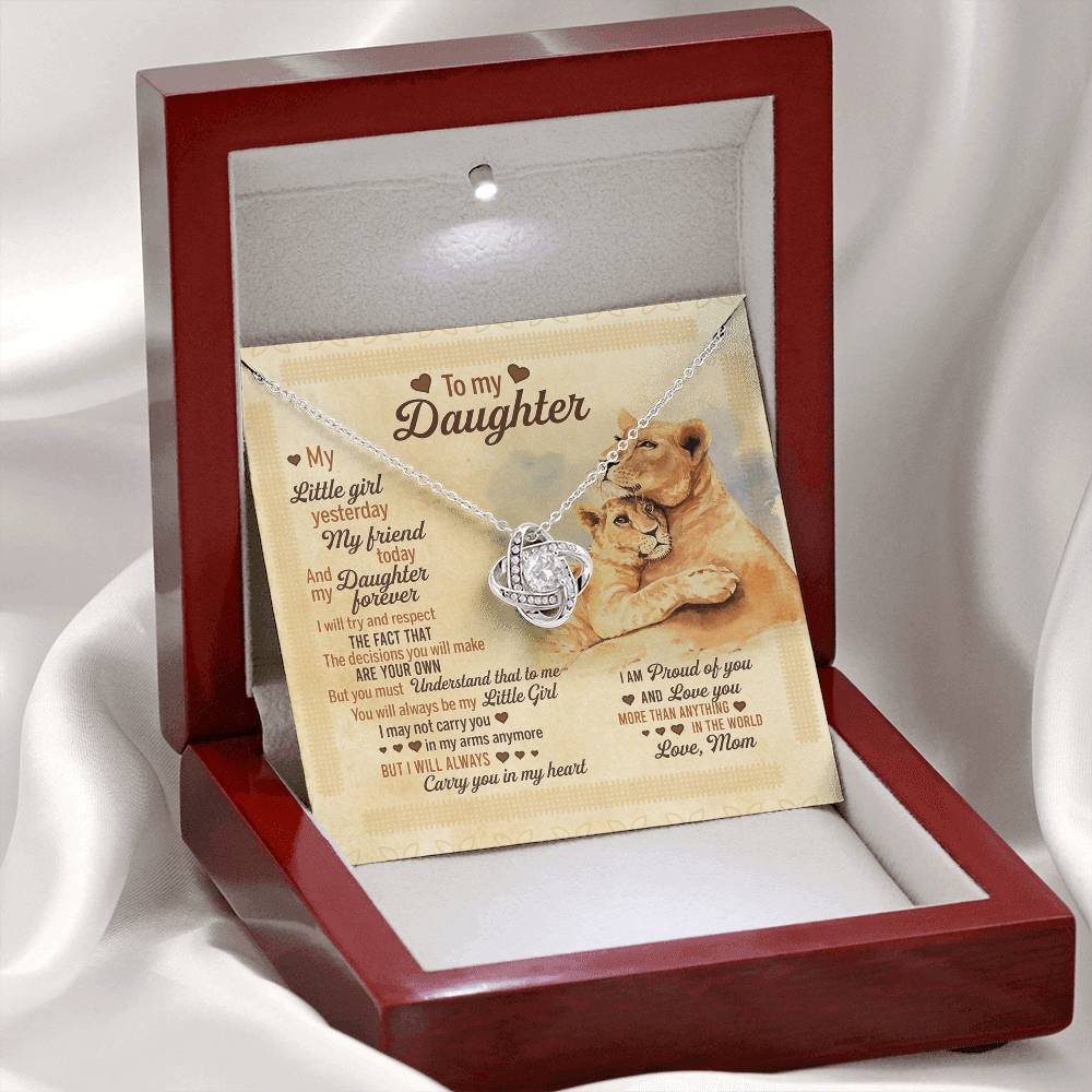 Mother To Daughter Gifts Necklace From Mommy, Mother Daughter Necklace, To My Daughter Necklace From Mom On Graduation Gift, Birthday Gift, Valentines, Christmas For Badass Daughter, Little Girl