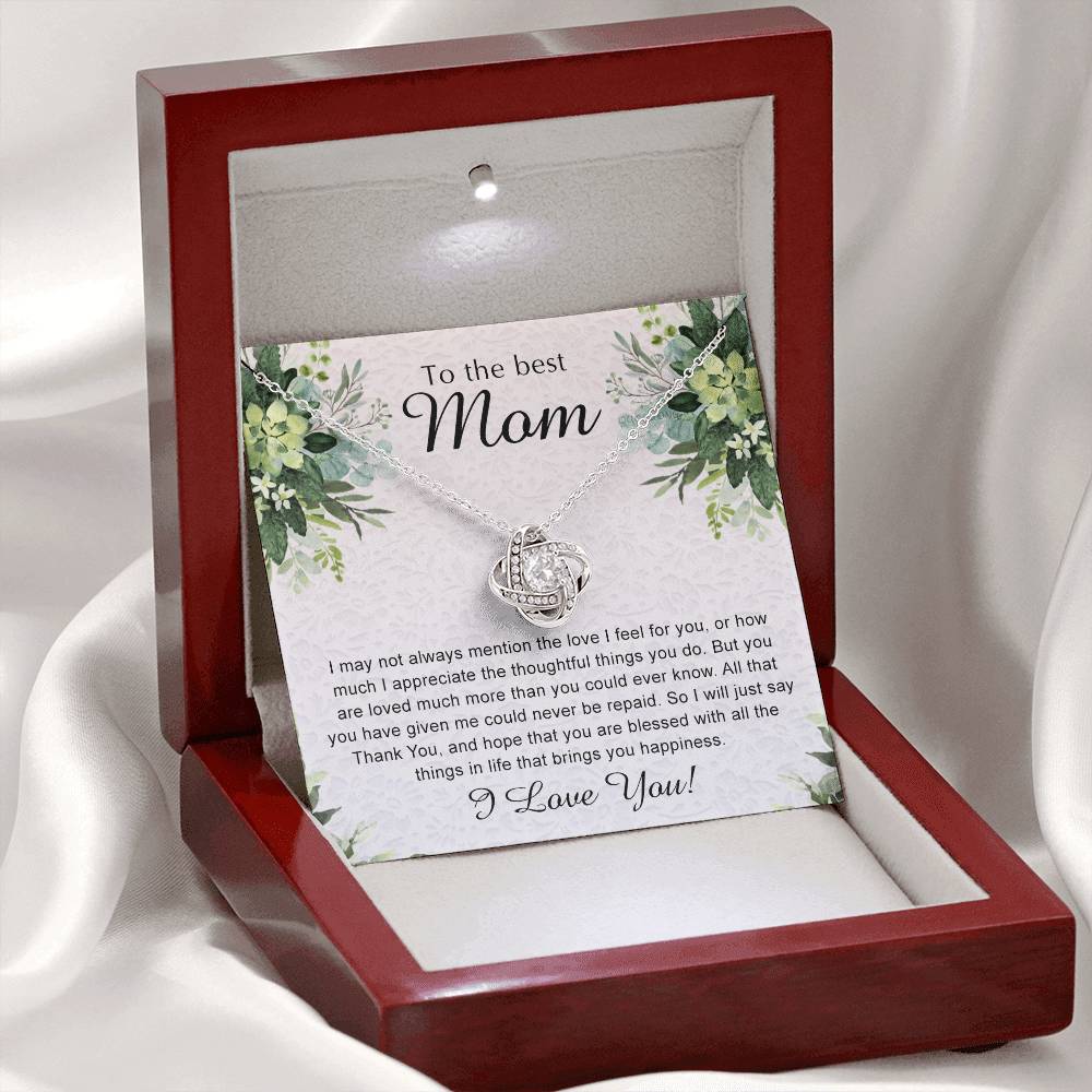 To My Mom Necklace From Daughter, Son - Mother And Daughter Gift Necklace For Mom, To The Best Mom Necklace For Women, Mom Gift Necklace, Jewelry For Mom On Birthday, Anniversary, Mothers Day