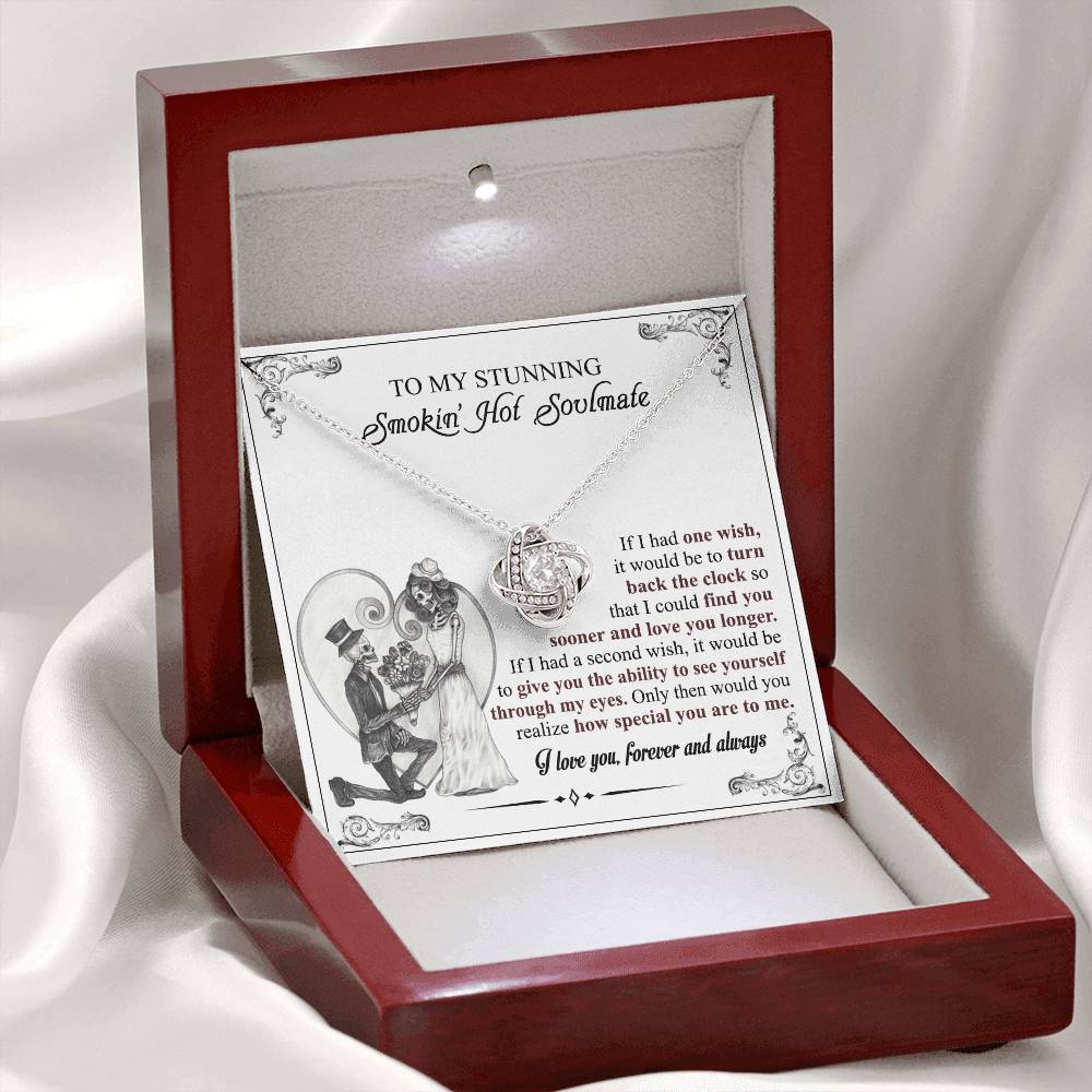 Soulmate Gift Necklace And Box, To My Stunning Smokin Hot Soulmate Necklace From Husband, Boyfriend, My Soulmate Necklace, Soul Mates to My Soulmate Gift Necklace From Husband, Soul Mate Necklaces