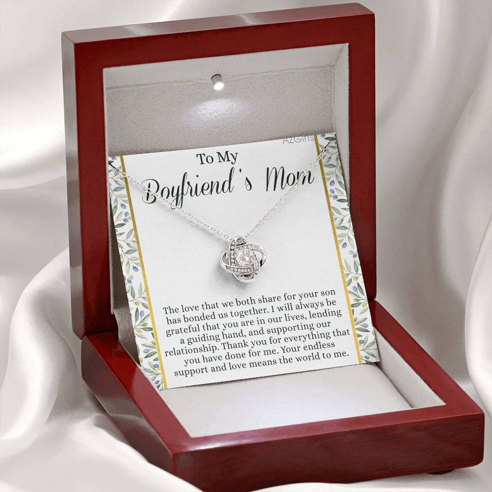 To My Boyfriend's Mom Necklace From Girlfriend Mom, Customize Name Gift Necklace For Boyfriend's Mom Gift Mothers Day Necklace For Boyfriends Mom From Girlfriend, Presents for Mom Necklace for Women