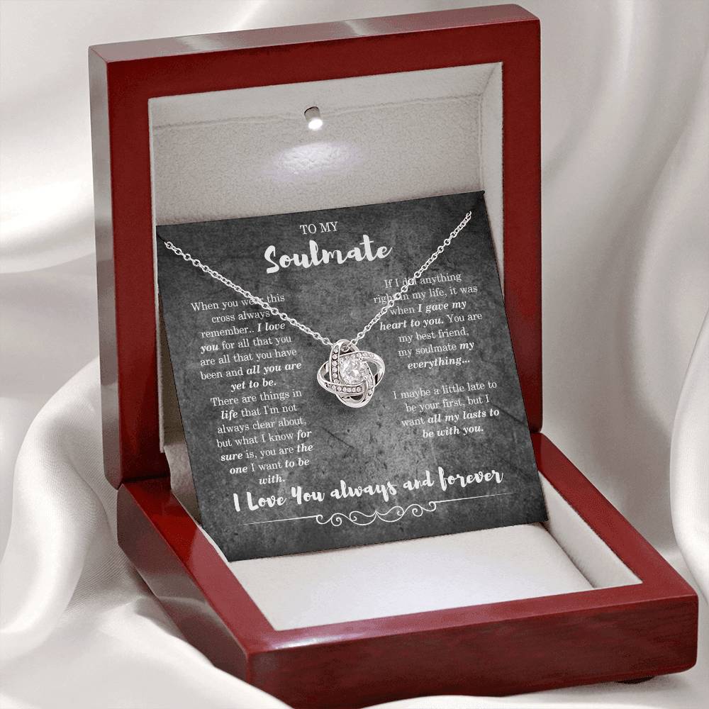 Soulmate Gifts Necklace For Her, Personalized Romantic Gift Necklace, To My Soulmate Necklace From Husband, Boyfriend, Unique Necklace for Her Romantic Girlfriend Gifts Necklace Includes