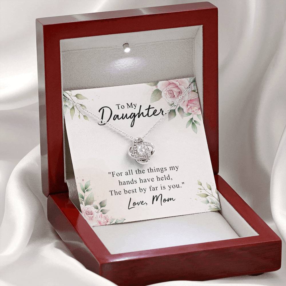 To My Daughter Necklace from Mom Mother To Daughter Gift Necklace, Pendant for Daughter Jewelry Gift for Her Girls Teen Girl Necklace Gift From Mom Gift For Daughter Necklace On Xmas Holiday Gifts