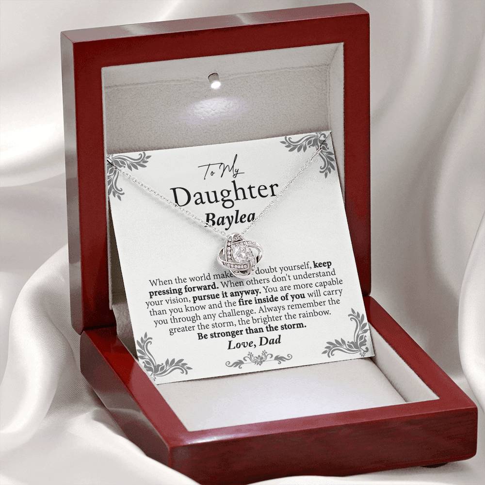 To My Daughter Gift Necklaces Pendants from Dad, Father and Daughter Gift Necklace Pendant On Graduation Gift Birthday Anniversary Christmas Includes Gift Box Jewelry Gift For Girls, Little Girl