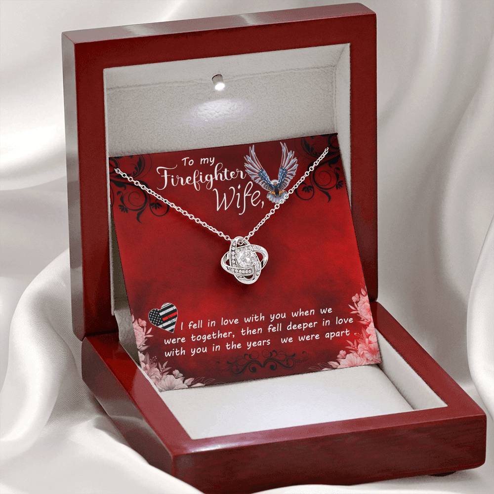To My Firefighter Wife Necklace From Husband Valentines Day Necklace Gift For Firefighter Wife Soulmate Gift Necklace Personalized Gift Jewelry For Women Romantic Gift Necklace Fell In Love Necklace
