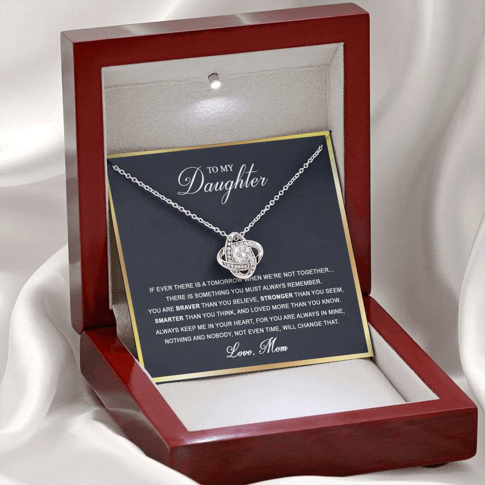 To My Daughter Necklace Gift From Mother, Daughter Gift From Mom, Daughters Birthday, Unique, Grown Up Daughter, Smarter Than You Think, And Loved More Than You Know Always Keep Me In Your Heart