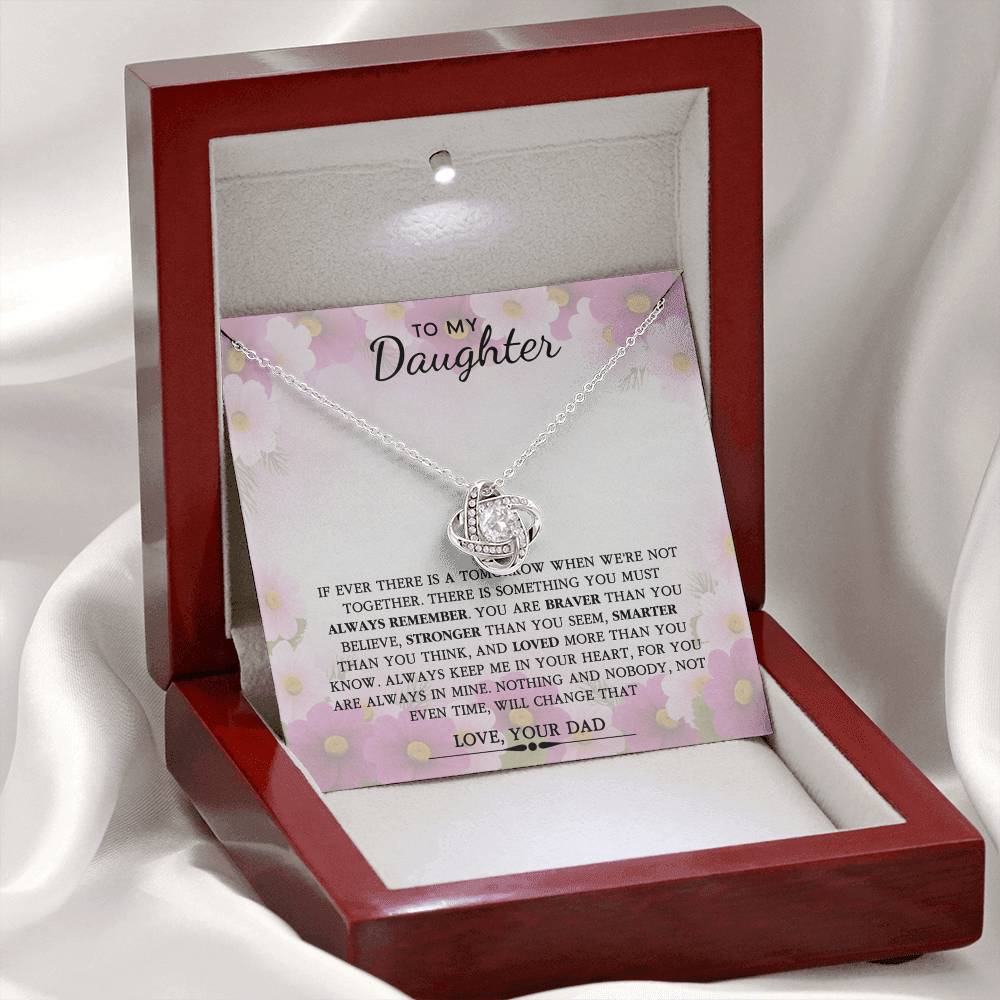 To My Daughter Necklace Gift From Dad, Father And Daughter Necklace, Daughter Gifts From Dad, Father Daughter Gifts Jewelry For Girls, Little Girl Pendant On Birthday, Graduation Gift For Daughter