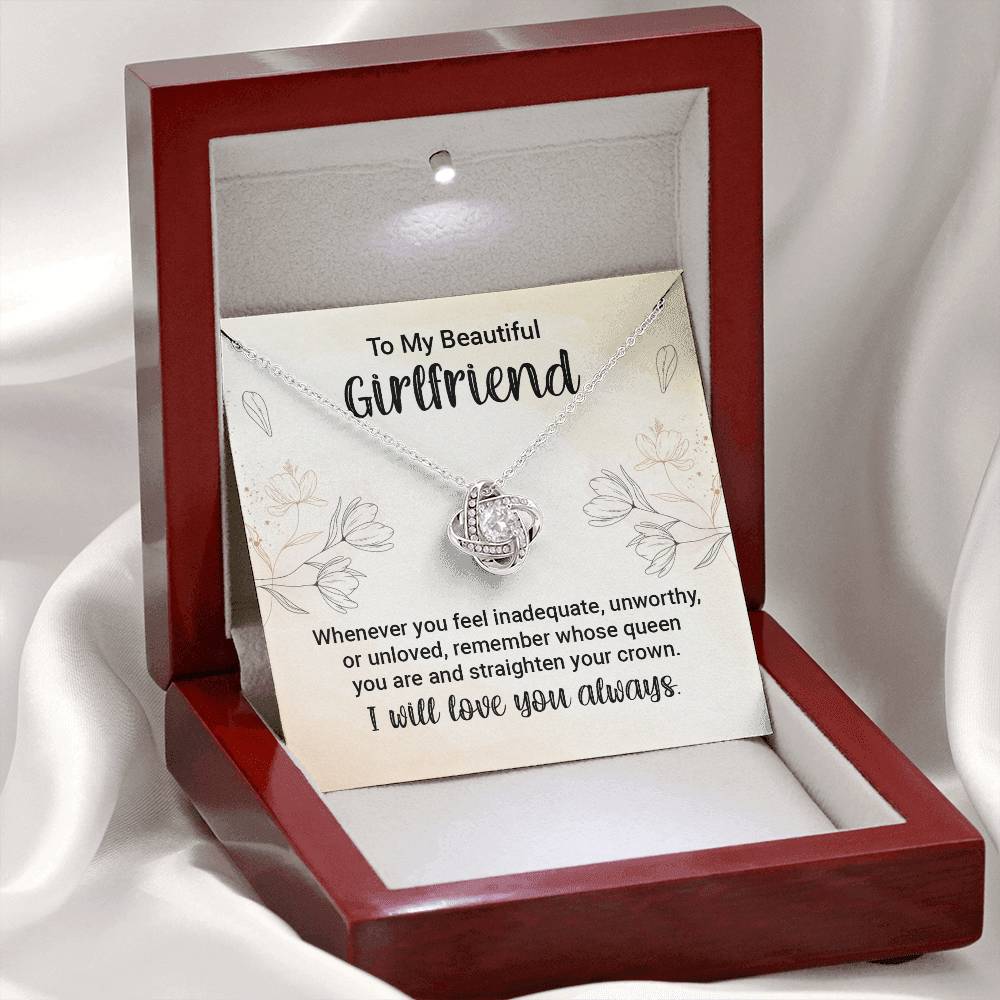 To My Beautiful Girlfriend Necklace From Boyfriend Love You Gift On Xmas For Her