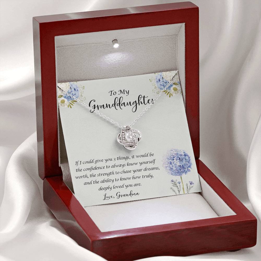 Granddaughter Gifts Necklace From Grandma - To My Granddaughter Necklace, Jewelry Keepsake Gifts For Granddaughter, Love Gift For Adults Or Girls On Graduation Gift, Wedding, Valentines, Christmas
