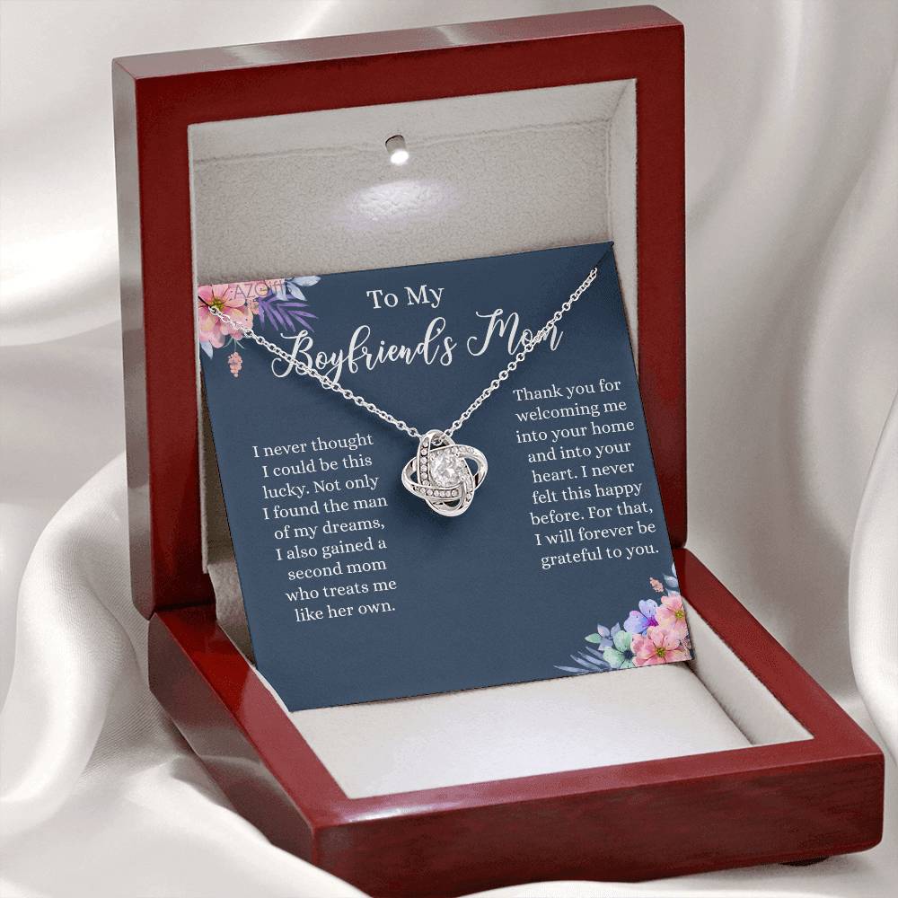To My Boyfriends Mom Necklace From Girlfriend, With Message Card And Box Gift For Boyfriends Mom, Jewelry For Women, Mother And Girlfriend Gift Necklace On Mothers Day, Christmas, Anniversary