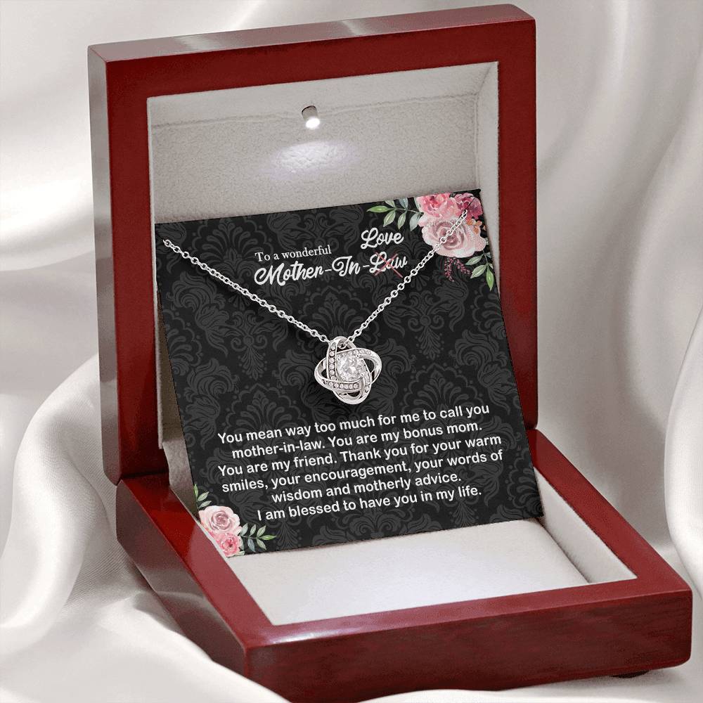 To a wonderful Mother-In-Love Necklace Pendant - Jewelry Gift for Mother In Law