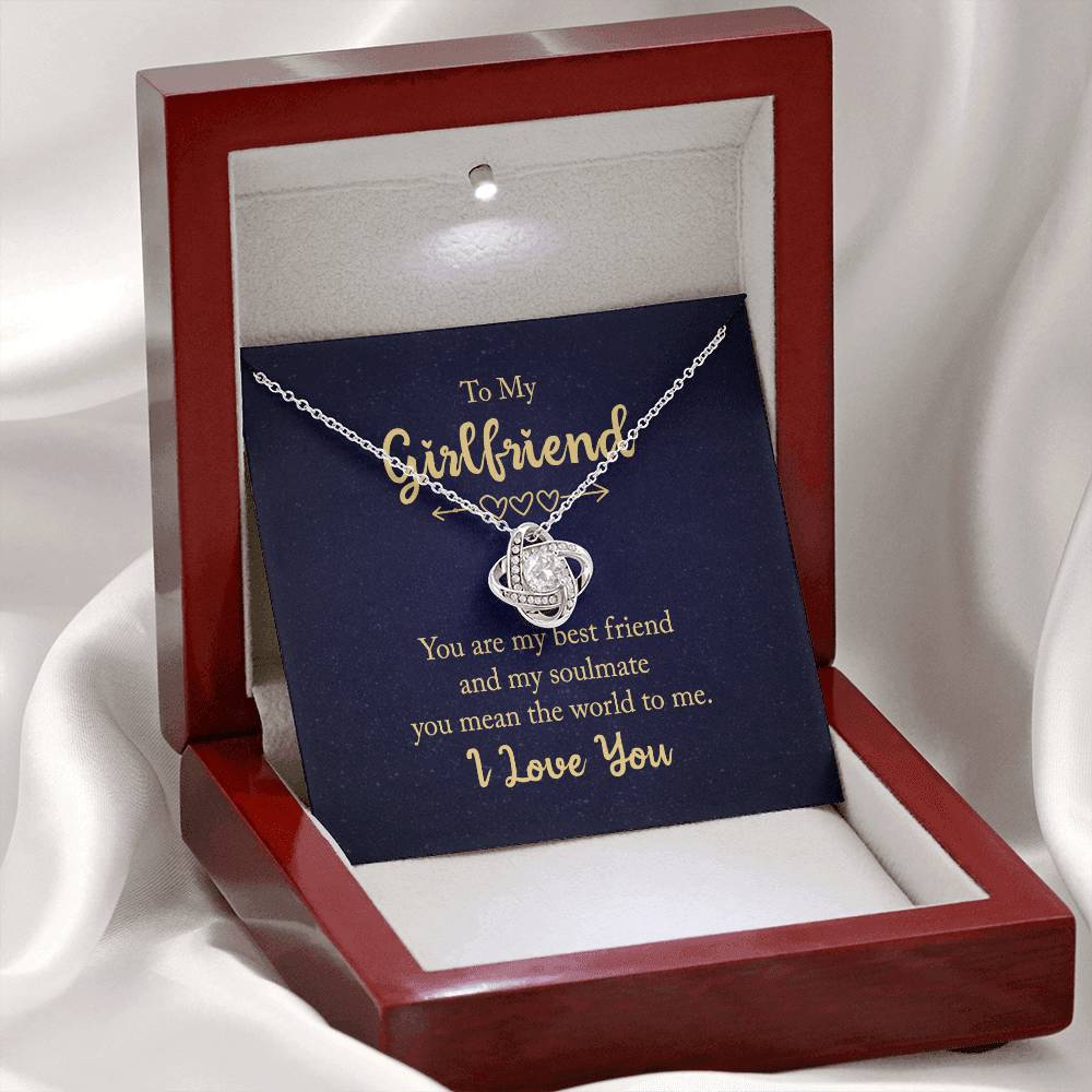 To My Girlfriend Knot Necklace From Boyfriend My Friend My Soulmate Gift On Xmas