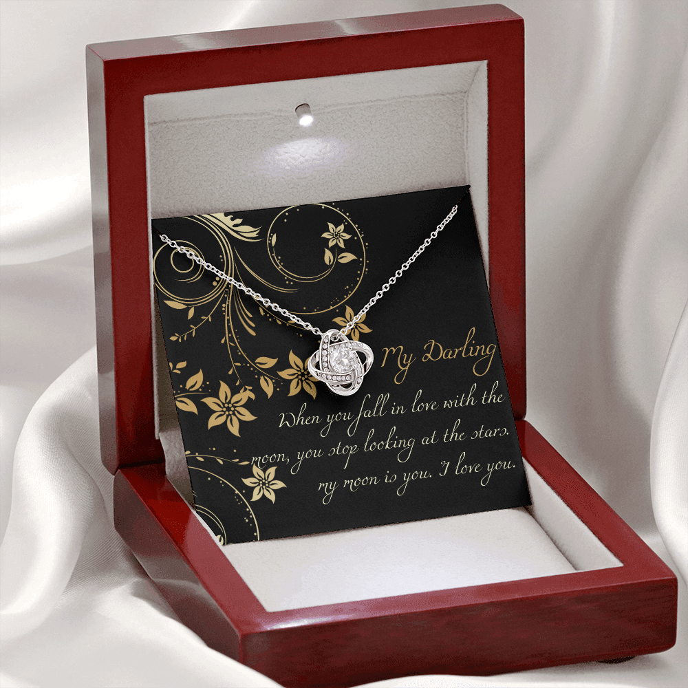 To My Girlfriend Gift Necklace Gift For Girlfriend Christmas Gift for Girlfriend From Boyfriend, Husband, Girlfriend Gift Necklace - Jewelry Gift For Girls, Love Knot Pendant Gift For Girlfriend