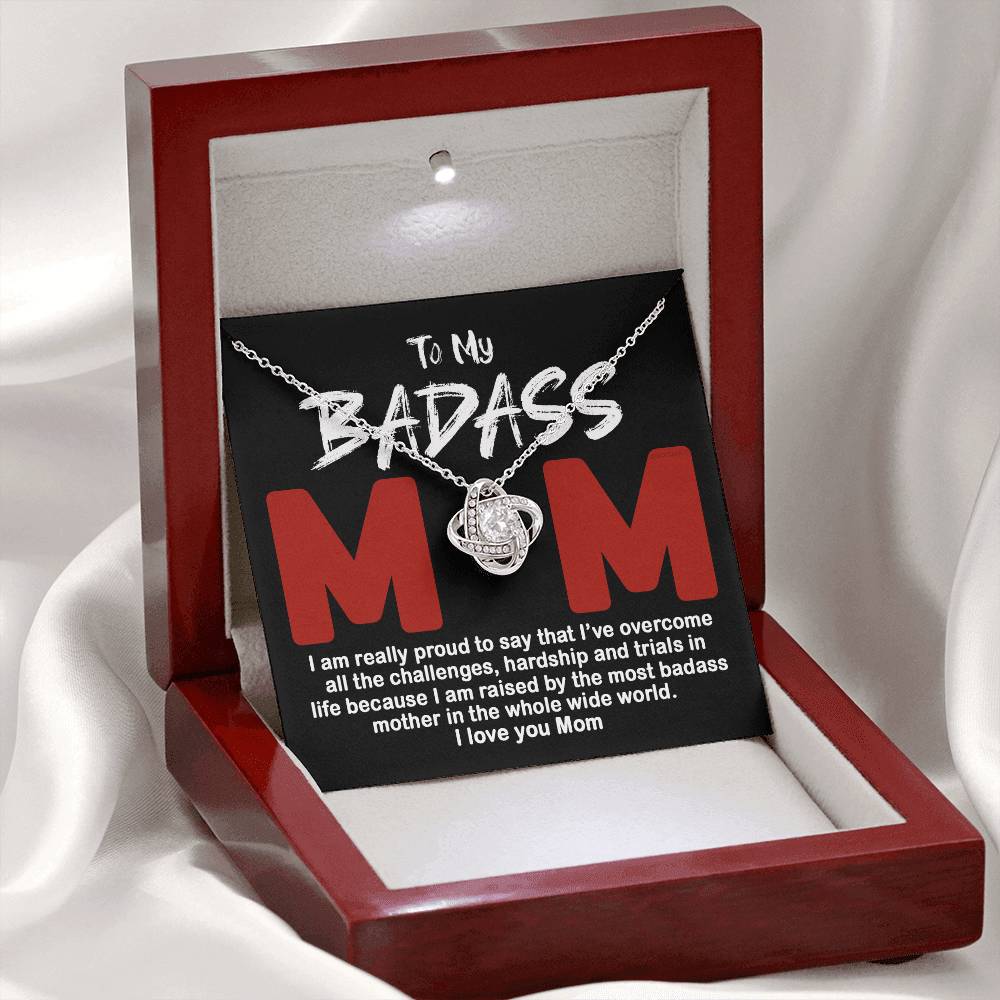 To My Badass Mom Necklace Badass Mom Gift, Jewelry For Step Mom On Mother's Day