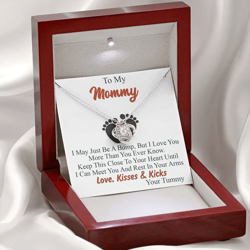 To My Mommy Love Knot Necklace Trendy Gift for First Time Mom Gifts for Family
