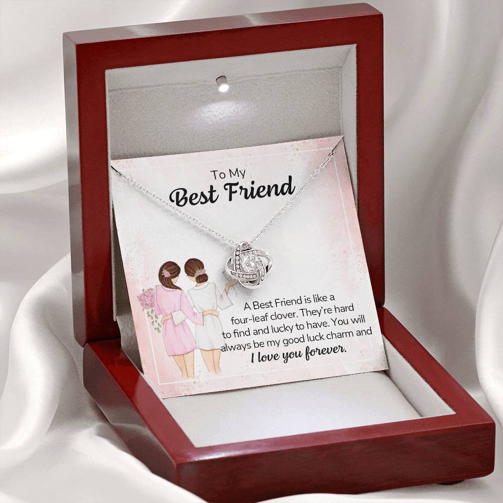 Best Friend Party Gift Necklace, Gift Pendant For BBF On Wedding, To My Best Friend Necklace From Friend BFF, Best Friend Love Knot Necklace Gift On Birthday, Anniversary, Christmas
