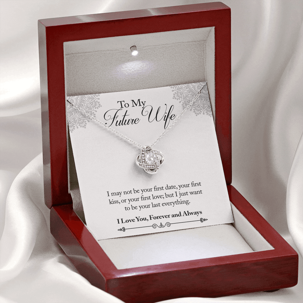 To My Future Wife Necklace From Husband, Wife Necklace For Women Love Knot Necklace Gift For Future Wife, Anniversary Necklace Gift For Wife, Soulmate Gift Necklace, Husband And Wife Necklace Sets