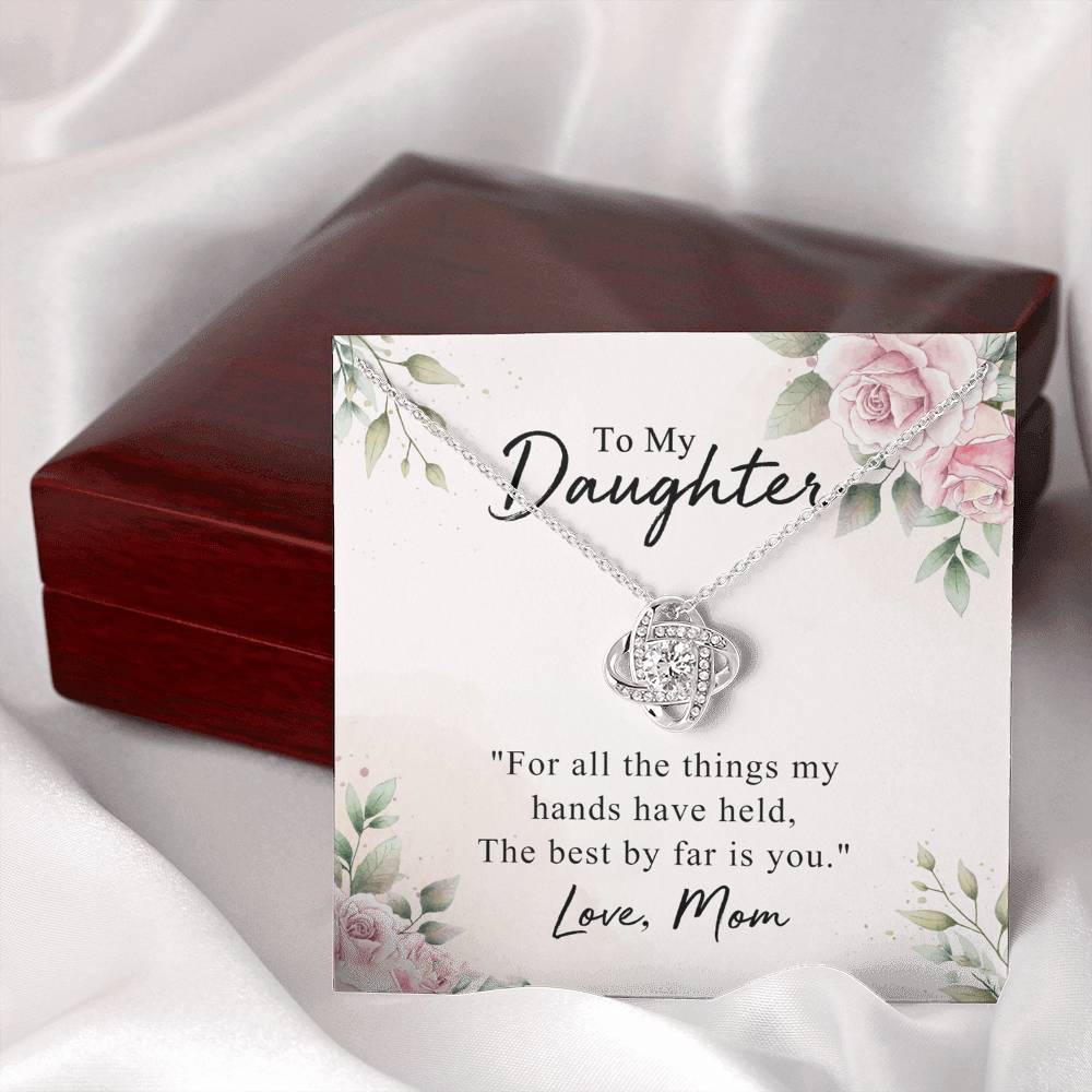 To My Daughter Necklace from Mom Mother To Daughter Gift Necklace, Pendant for Daughter Jewelry Gift for Her Girls Teen Girl Necklace Gift From Mom Gift For Daughter Necklace On Xmas Holiday Gifts