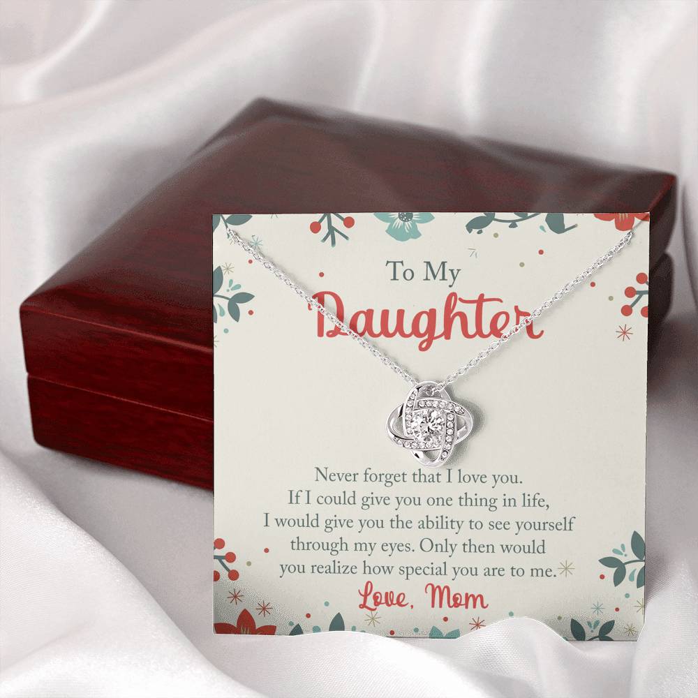 To My Daughter Necklace From Mom, Mother And Daughter Gifts Necklace For Daughters On Graduation Gift Christmas Birthday,  Jewelry Gift for Girls, Necklace For Little Girl, Bonus Daughter Necklace