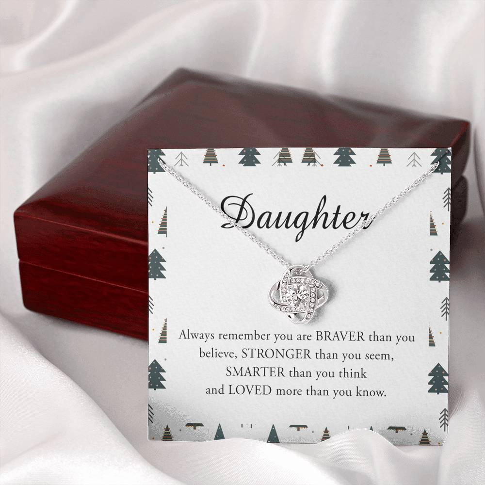 To My Daughter Merry Christmas Necklace Gift for Daughter Christmas Jewelry for Daughter Christmas Pendant Card Gift for Daughter Xmas Gift Necklace Jewelry Gift For Girls, Little Girl