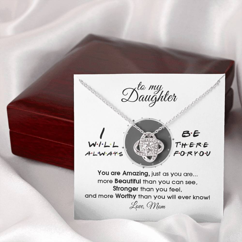 To My Daughter Necklace From Mom - Necklaces For Daughter From Mom, Mother Daughter Necklace, Gifts For Daughters From Mothers, Jewelry Gift For Daughter On Birthday, Christmas, Graduation Gift