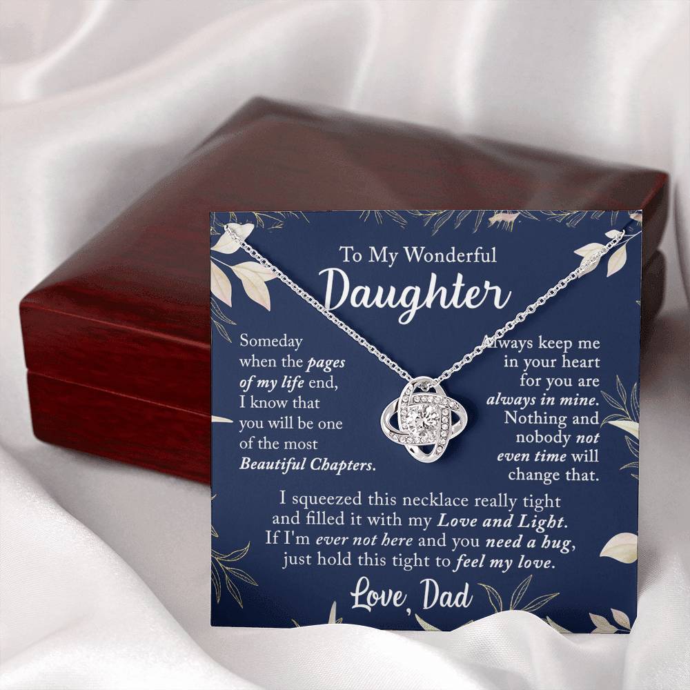 To My Daughter Necklace for Daughter Gift From Dad Father To Daughter Gift for Daughter Jewelry Meaningful Card Personalized Necklace For Daughter Jewelry Gift For Girls, Little Girl, Her