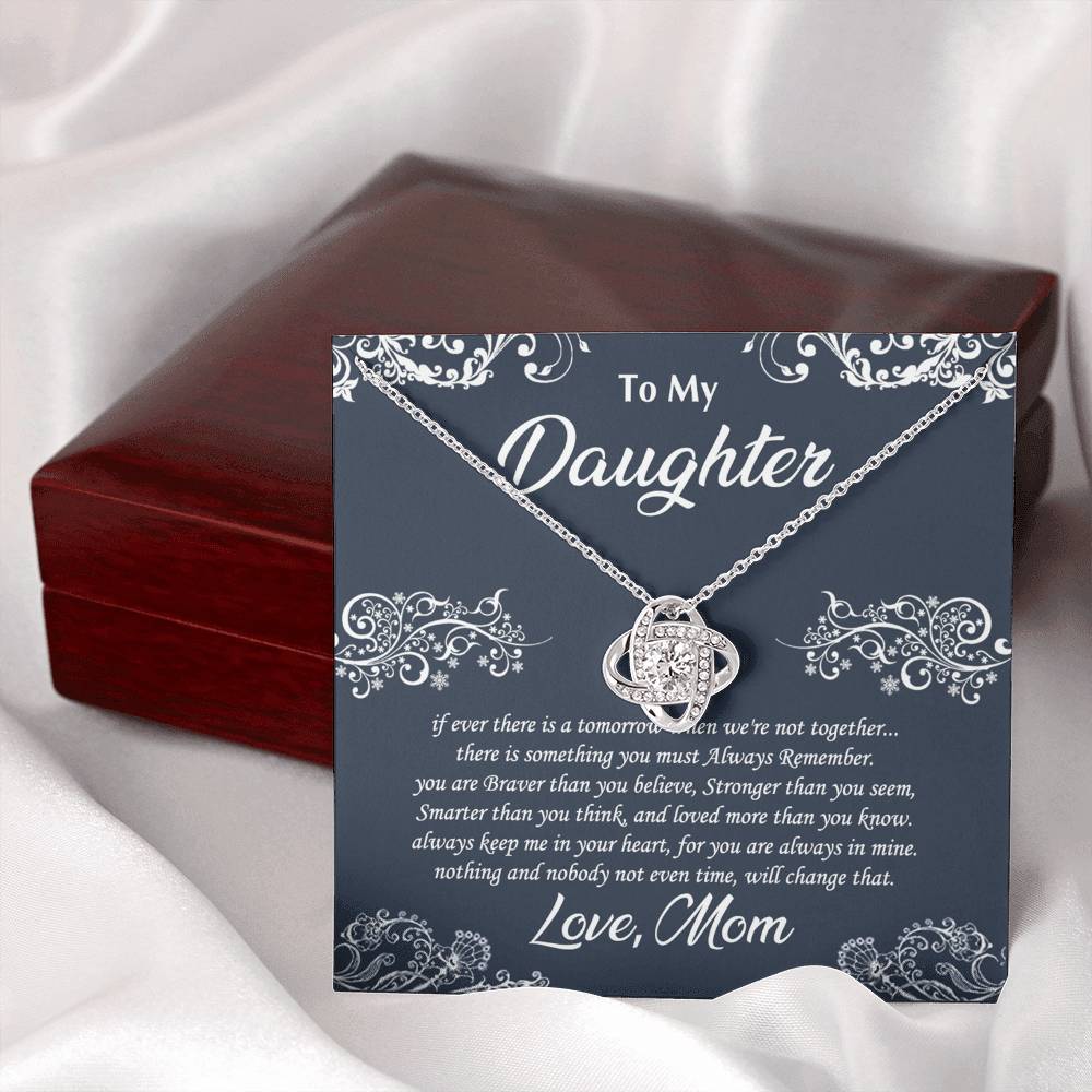 Daughter Gift Necklace From Mom, To My Daughter From Mom, Mother Daughter Necklace, Gifts For Daughters From Mothers, Jewelry Gift For Bonus Daughter On Birthday, Christmas, Graduation