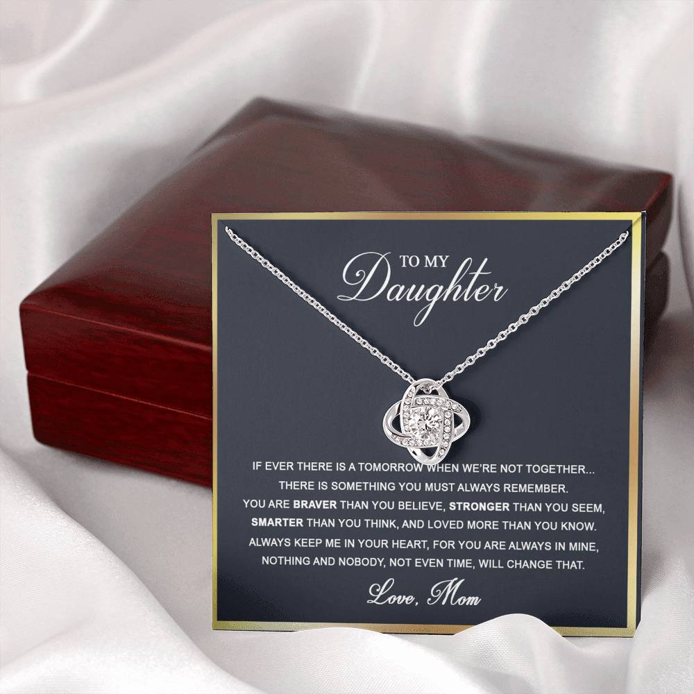 To My Daughter Necklace Gift From Mother, Daughter Gift From Mom, Daughters Birthday, Unique, Grown Up Daughter, Smarter Than You Think, And Loved More Than You Know Always Keep Me In Your Heart