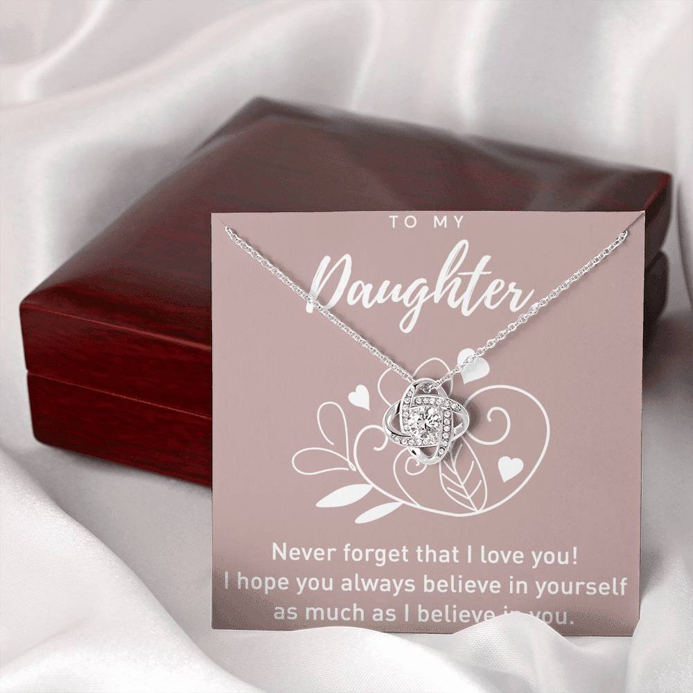 To My Daughter Gift Necklace From Dad, Never Forget That I Love You I Hope You Believe in Yourself Pendant, Daughter Pendant Necklaces, Father Daughter From Dad On Birthday, Christmas, Anniversary