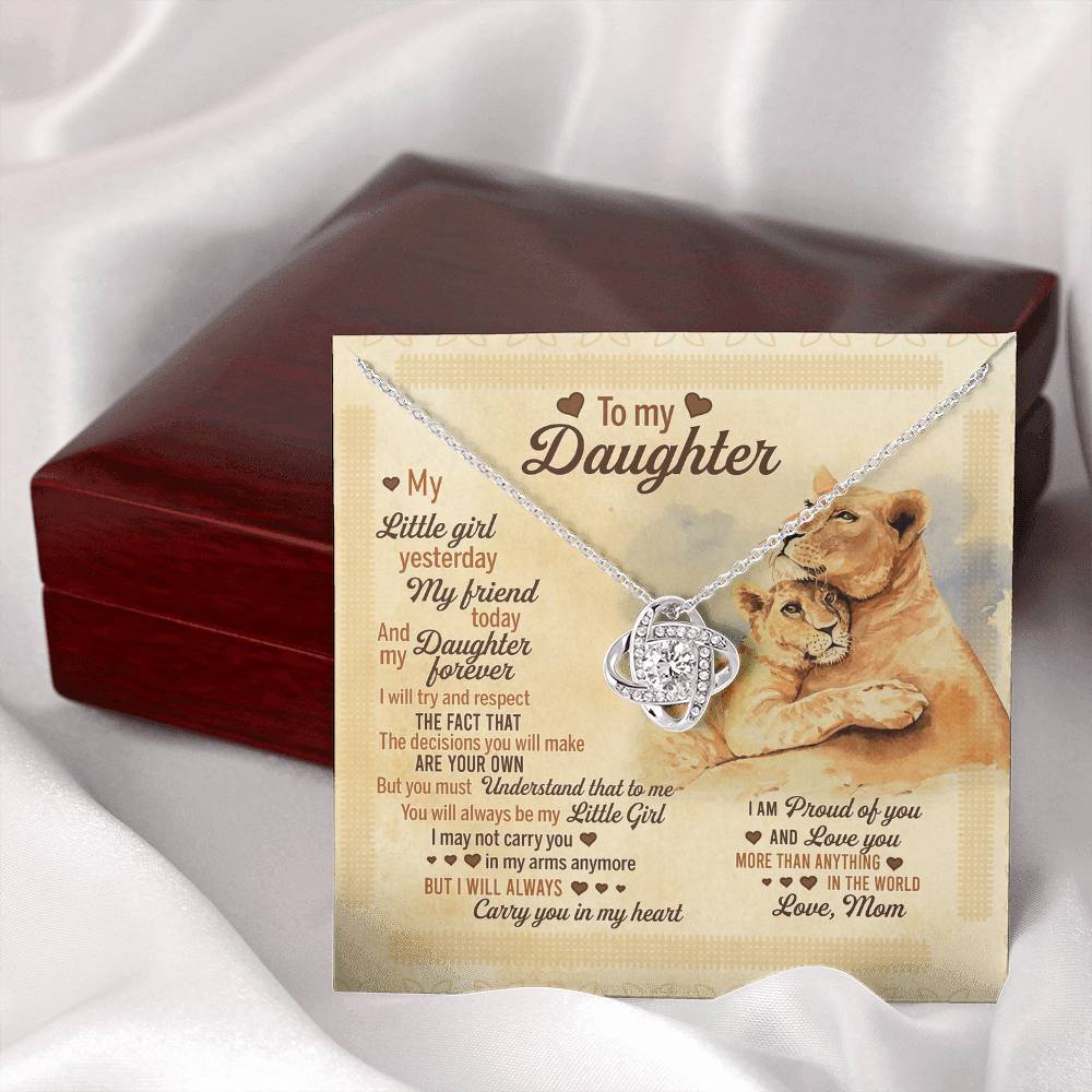 Mother To Daughter Gifts Necklace From Mommy, Mother Daughter Necklace, To My Daughter Necklace From Mom On Graduation Gift, Birthday Gift, Valentines, Christmas For Badass Daughter, Little Girl