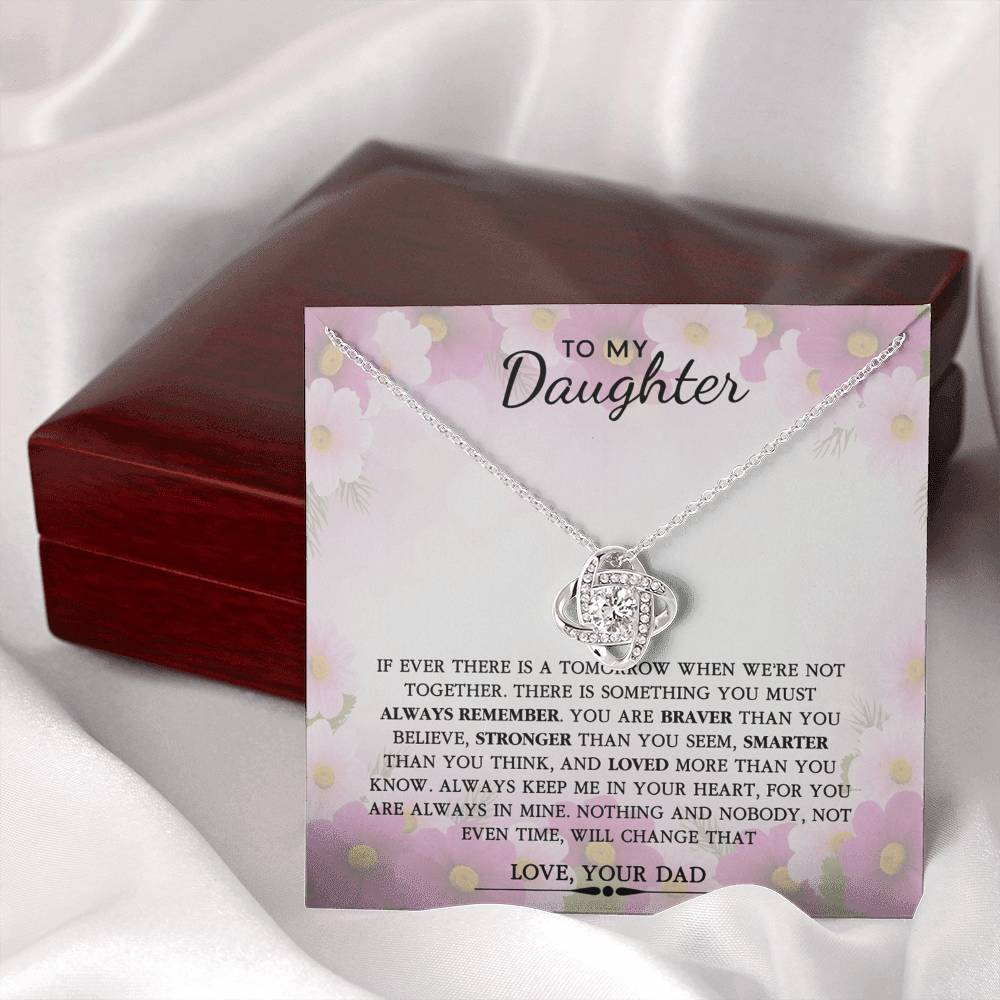 To My Daughter Necklace Gift From Dad, Father And Daughter Necklace, Daughter Gifts From Dad, Father Daughter Gifts Jewelry For Girls, Little Girl Pendant On Birthday, Graduation Gift For Daughter