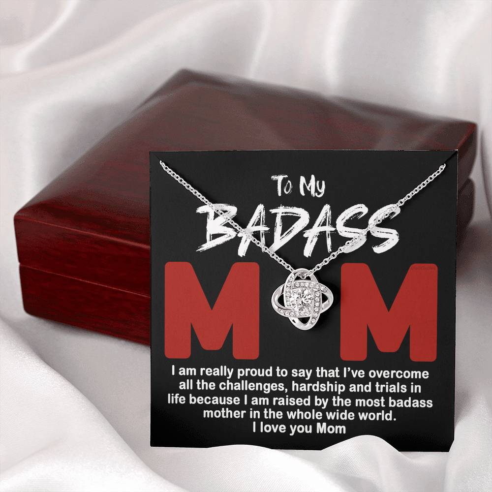 To My Badass Mom Necklace Badass Mom Gift, Jewelry For Step Mom On Mother's Day