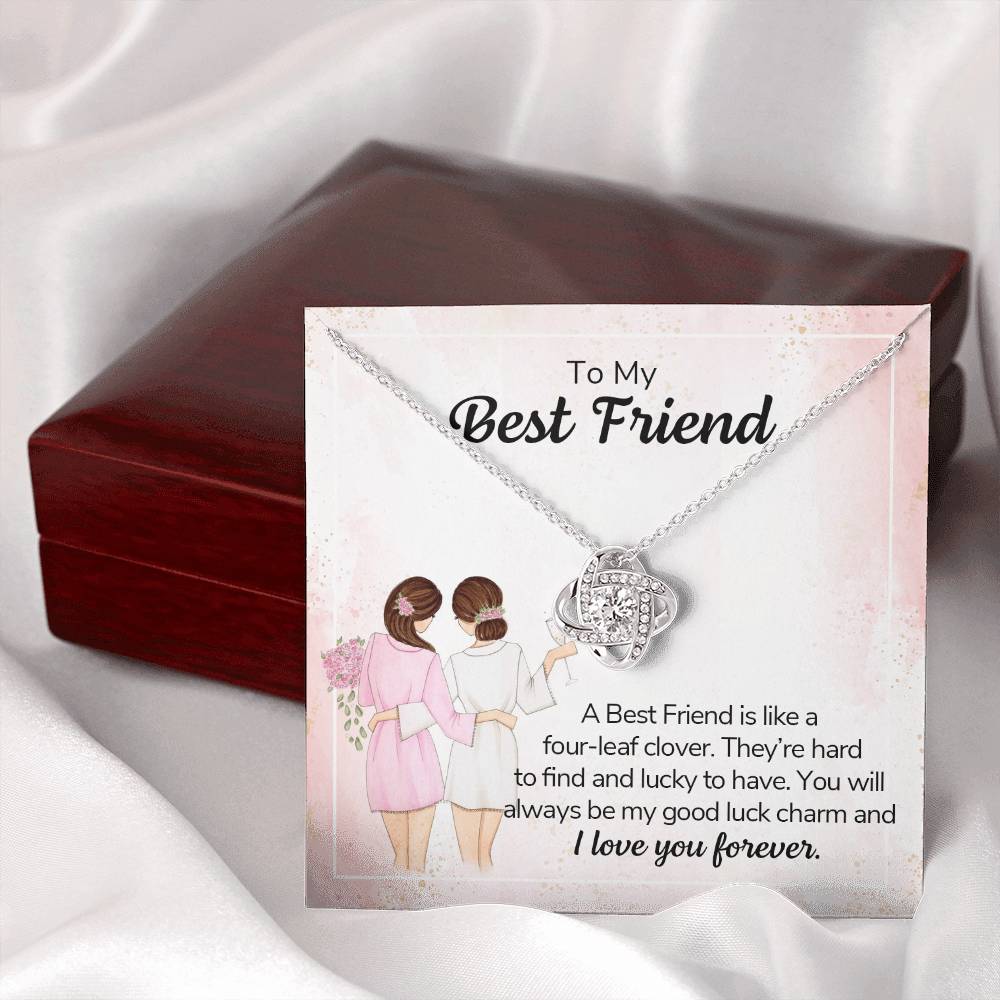 Best Friend Party Gift Necklace, Gift Pendant For BBF On Wedding, To My Best Friend Necklace From Friend BFF, Best Friend Love Knot Necklace Gift On Birthday, Anniversary, Christmas